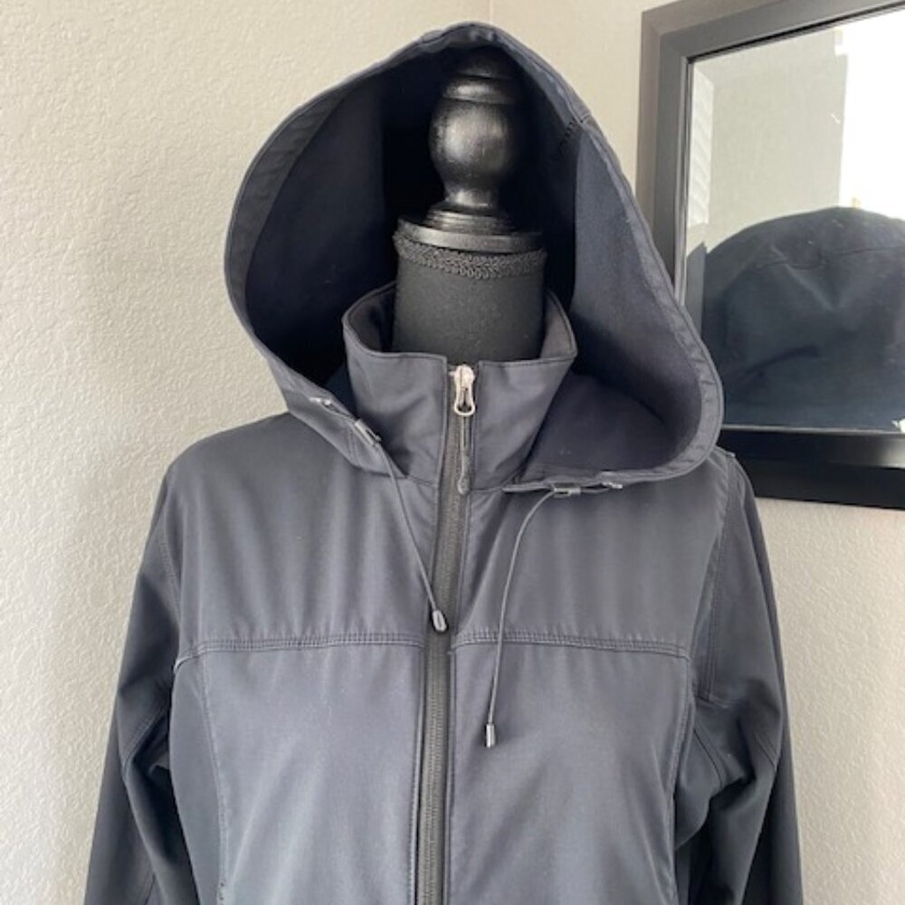 MARMOT Black Full Zip Hooded SoftShell Windbreaker Jacket Coat Large - Picture 5 of 12